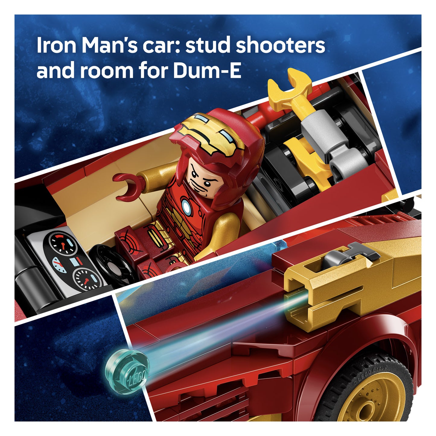 76310 LEGO Super Heroes Iron Man Car & Black Panther vs. Red Hulk