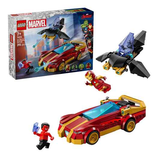 76310 LEGO Super Heroes Iron Man Car & Black Panther vs. Red Hulk