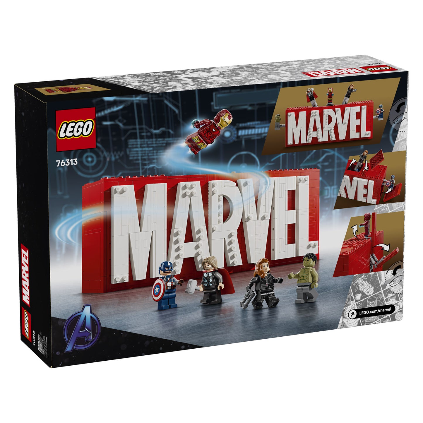 76313 LEGO Super Heroes MARVEL Logo & Minifigures