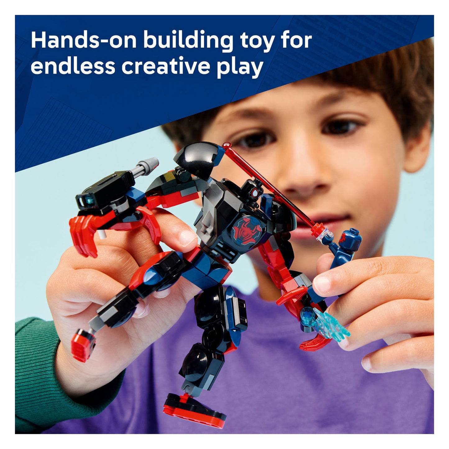 76337 LEGO Super Heroes Miles Morales Mech vs. Spider-Man 2099