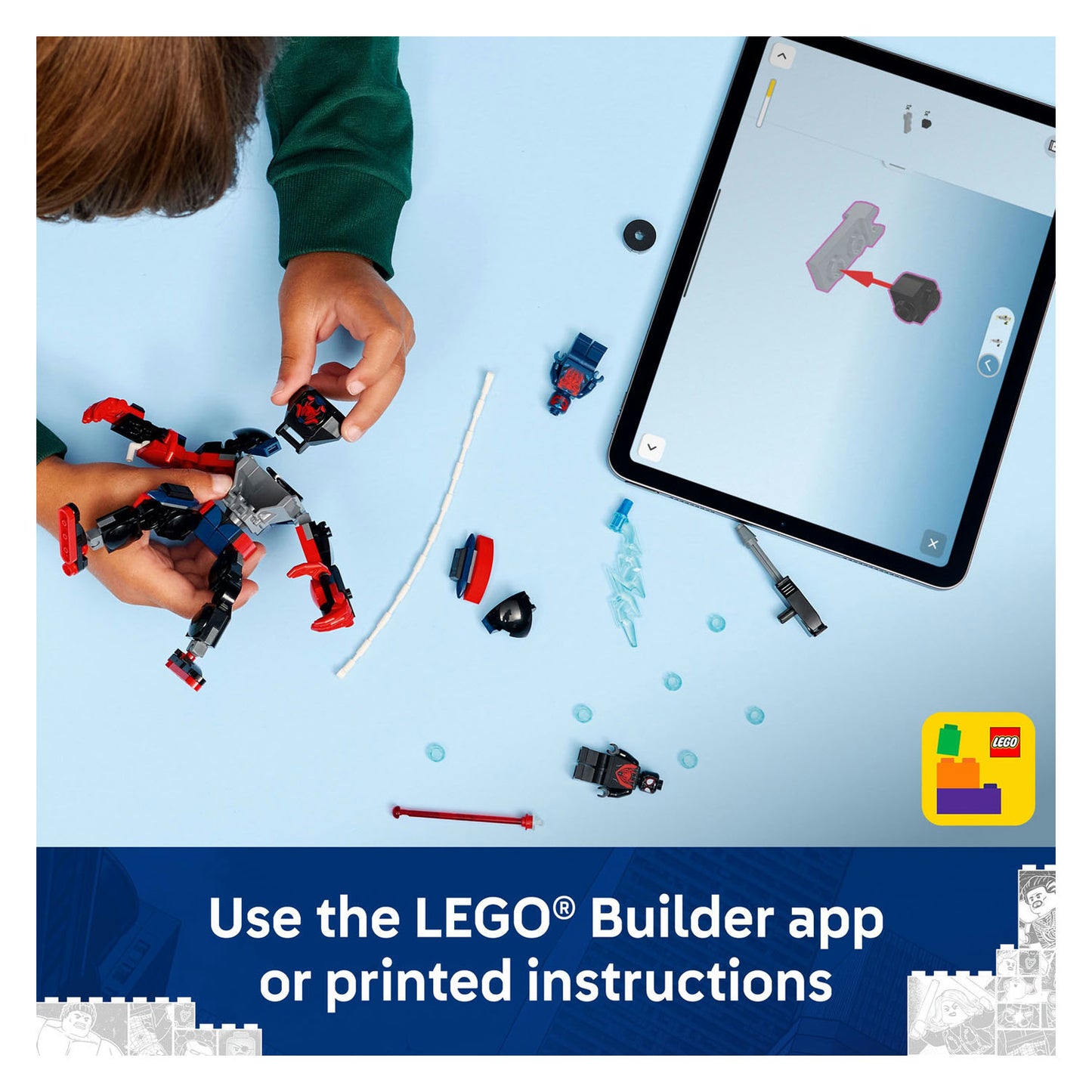 76337 LEGO Super Heroes Miles Morales Mech vs. Spider-Man 2099