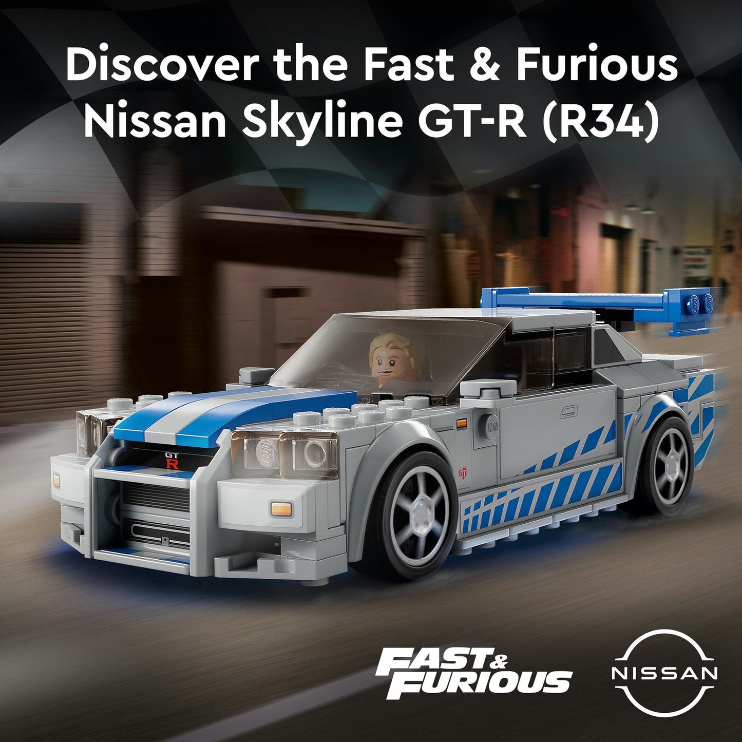 76917 LEGO Speed Champions 2 Fast 2 Furious Nissan Skyline GT R (R34)