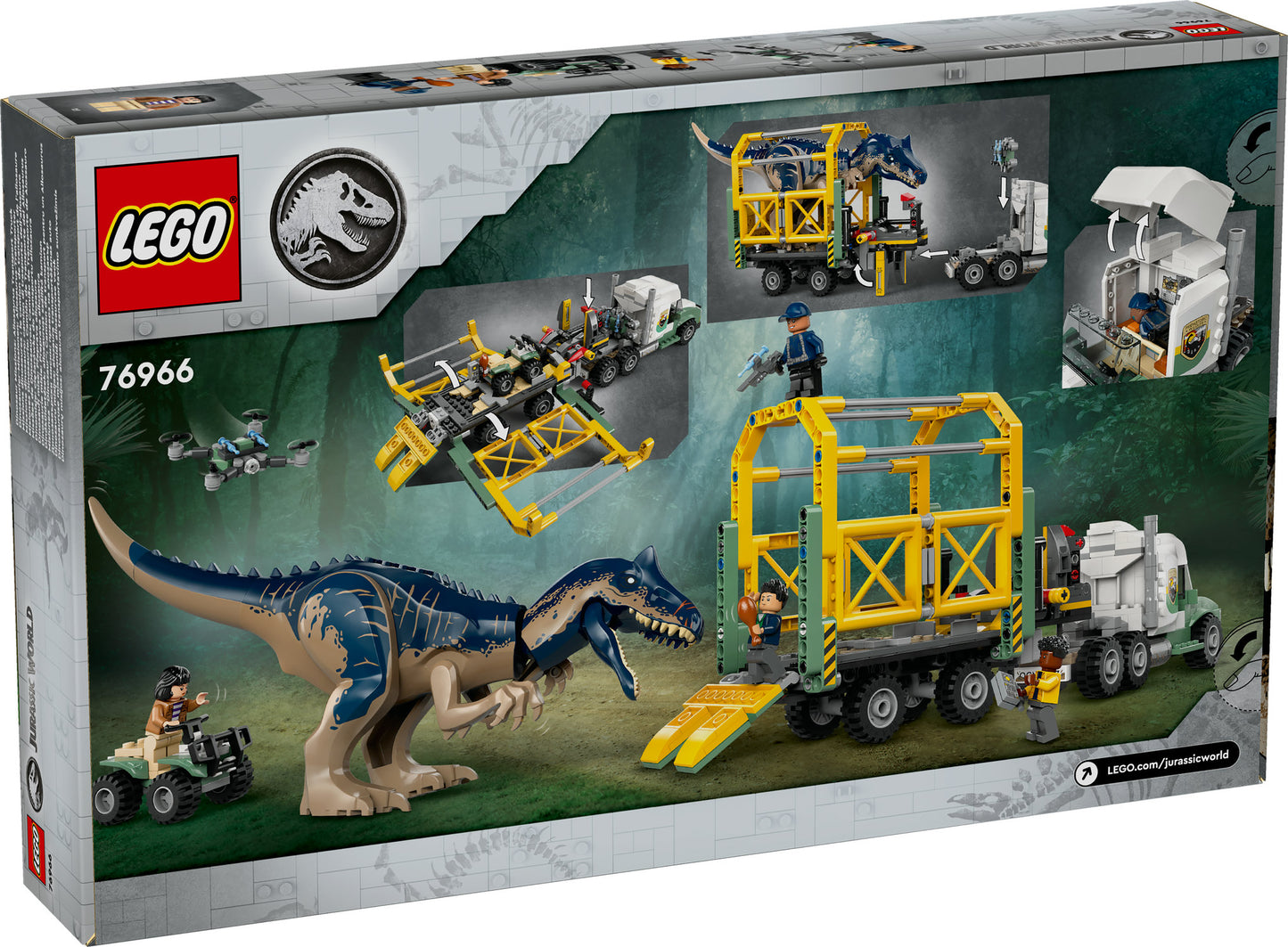 76966 LEGO Jurassic World Dinosaur Missions: Allosaurus Transport Truck