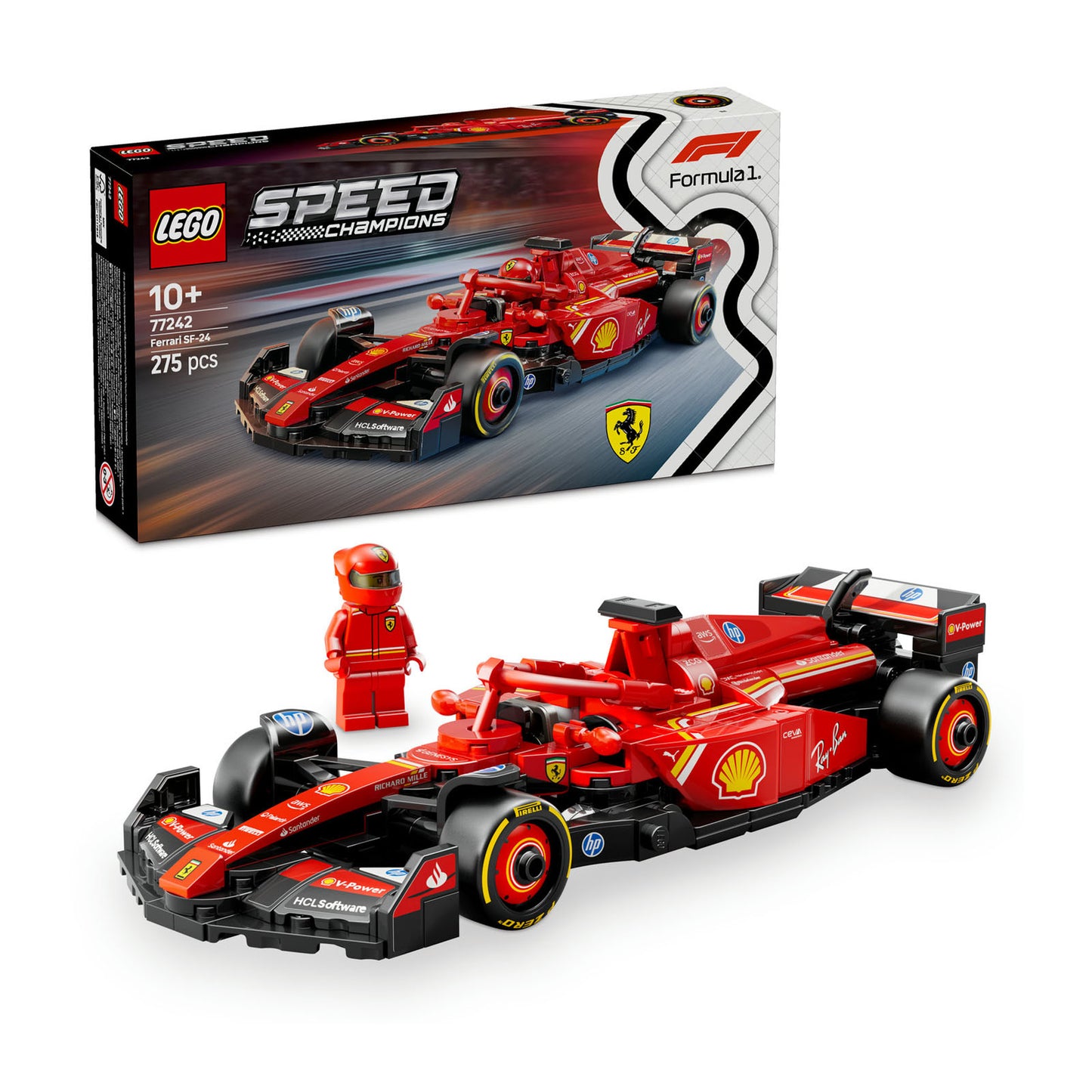 77242 LEGO Speed Champions Ferrari SF-24 F1 Race Car Driver Set