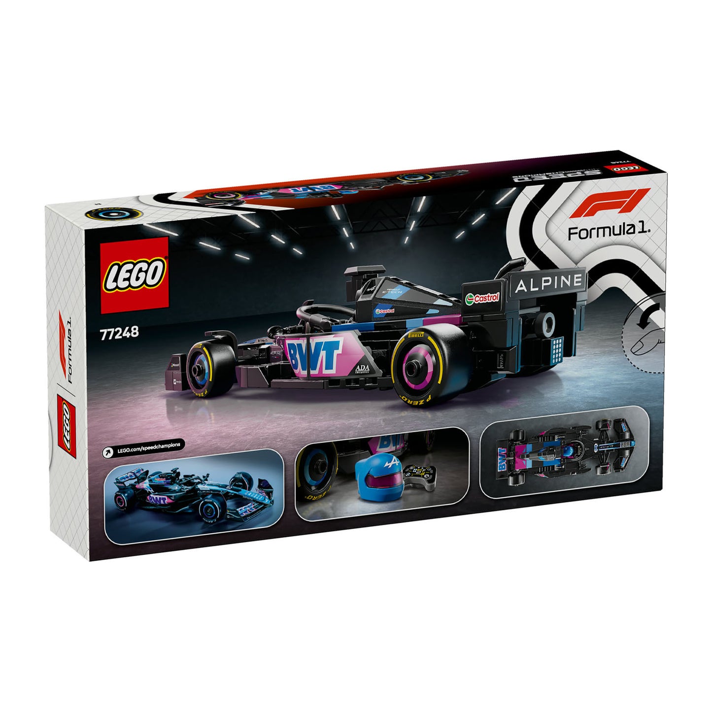 77248 LEGO Speed Champions BWT Alpine F1 Team A524 Race Car Toy Vehicle